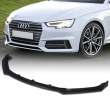 Load image into Gallery viewer, Audi A4 2017-2018 3-Piece Style Front Bumper Lip Gloss Black
