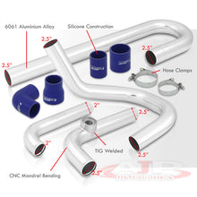 Load image into Gallery viewer, Scion TC 2005-2010 Bolt-On Aluminum Polished Piping Kit + Blue Couplers
