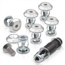 Load image into Gallery viewer, Universal 6pcs JDM Sport Fender Washer M8 Anchor Type Fasteners Kit Silver
