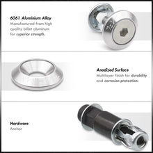 Load image into Gallery viewer, Universal 6pcs JDM Sport Fender Washer M8 Anchor Type Fasteners Kit Silver
