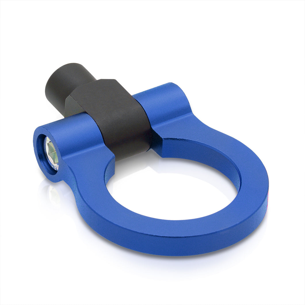 Universal Aluminum Tow Hook Ring Adapter Blue (M12x1.75 Thread)