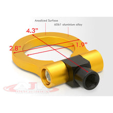 Load image into Gallery viewer, Universal Aluminum Tow Hook Ring Adapter Gold (M12x1.75 Thread)

