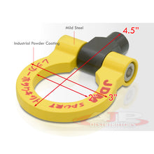 Load image into Gallery viewer, JDM Sport Heavy Duty Mild Steel Yellow Front Rear Tow Hook Ring (M12 x 1.75 Thread)
