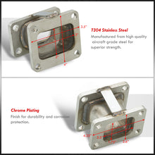 Load image into Gallery viewer, Universal T3 to T4 / T70 Stainless Steel Turbo Conversion Adapter Flange
