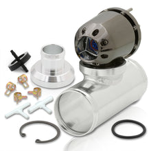 Load image into Gallery viewer, Universal SQV Style Gunmetal Blow Off Valve BOV + 2.5&quot; Aluminum Piping Flange Adapter Kit
