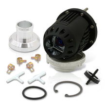 Load image into Gallery viewer, Universal SSQV Style Black Blow Off Valve BOV + Aluminum O-Ring Weldable Adapter Flange Kit
