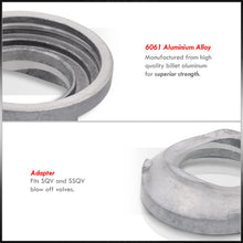 Load image into Gallery viewer, Universal SSQV Style Chrome Blow Off Valve BOV + Aluminum O-Ring Weldable Adapter Flange Kit
