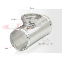 Load image into Gallery viewer, Universal SSQV Style Chrome Blow Off Valve BOV + 2.5" Aluminum Adapter Flange Kit
