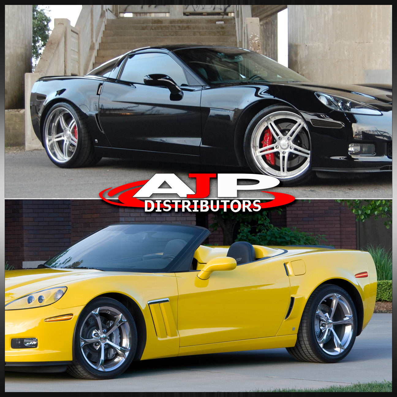 Kit Luci Laterali A LED Per Corvette C6 2005-2013 – Fumè, Ambra Anteriore E Rossa Posteriore, Fanalini Indicatori Di Direzione