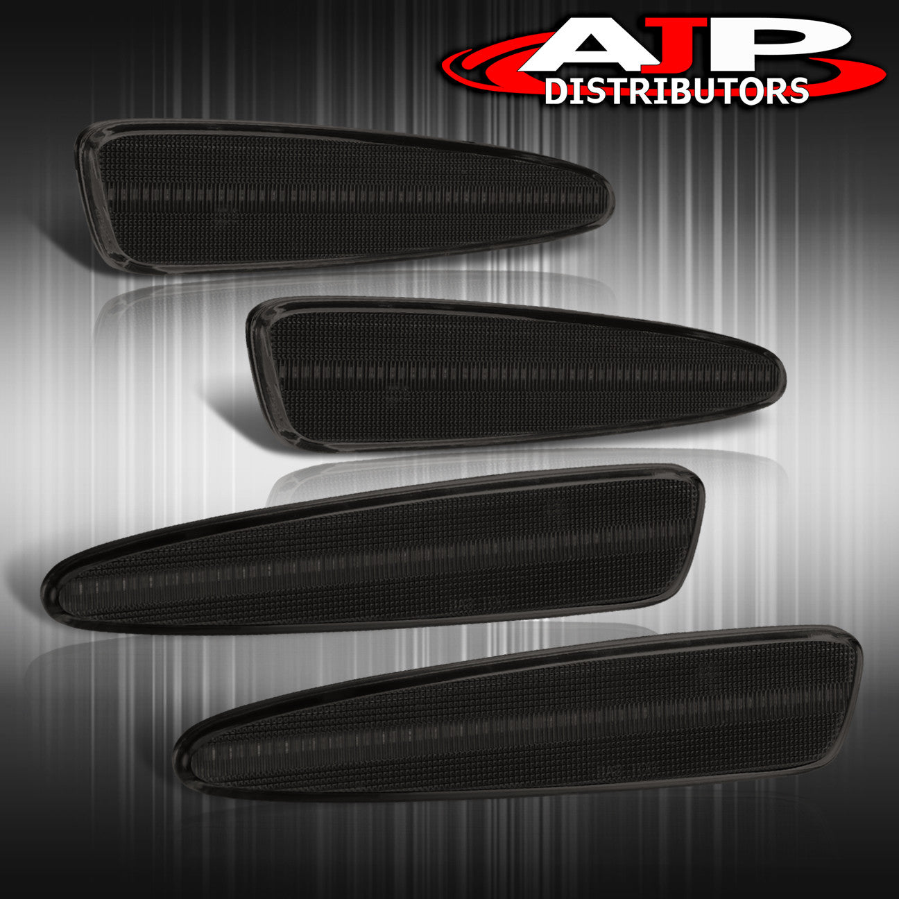 Kit Luci Di Posizione Laterali A LED Per Chevy Corvette C6 2005-2013 – Anteriore Ambra E Posteriore Rosso – Lenti Fumé – Plug And Play - copertina