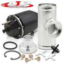Load image into Gallery viewer, Universal SQV Style Carbon Fiber Blow Off Valve BOV + 2.5&quot; Aluminum Adapter Flange Kit
