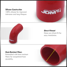 Load image into Gallery viewer, 3&quot; 90 Degree Silicone Coupler Red
