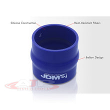 Load image into Gallery viewer, 2.75&quot; Straight Bellow Silicone Coupler Blue
