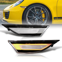 Load image into Gallery viewer, Porsche Carrera 991 2012-2019 / Boxster 981 718 2013-2021 / Cayman 982 2014-2022 Front Amber LED Side Marker Lights Clear Len
