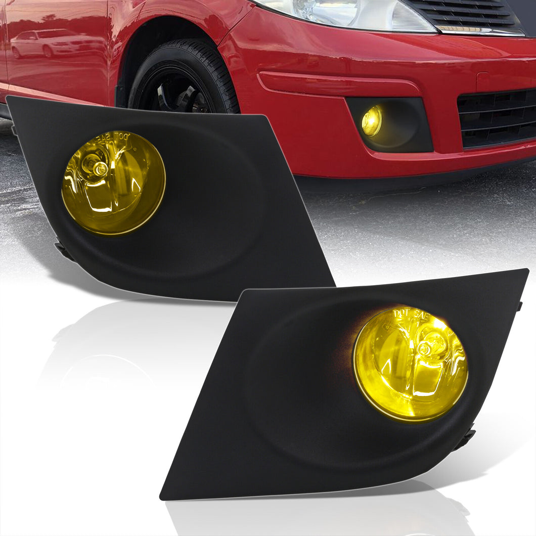 Nissan Versa 2007-2011 Front Fog Lights Yellow Len (Includes Switch & Wiring Harness)