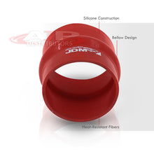 Load image into Gallery viewer, 3.5&quot; Straight Bellow Silicone Coupler Red
