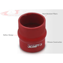 Load image into Gallery viewer, 2.5&quot; Straight Bellow Silicone Coupler Red

