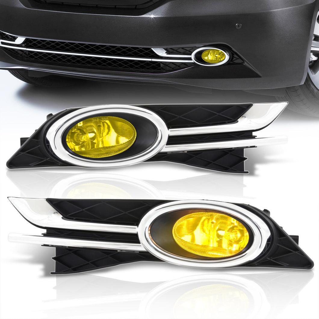 Honda Odyssey 2014-2017 Front Fog Lights Yellow Len (Includes Switch & Wiring Harness)