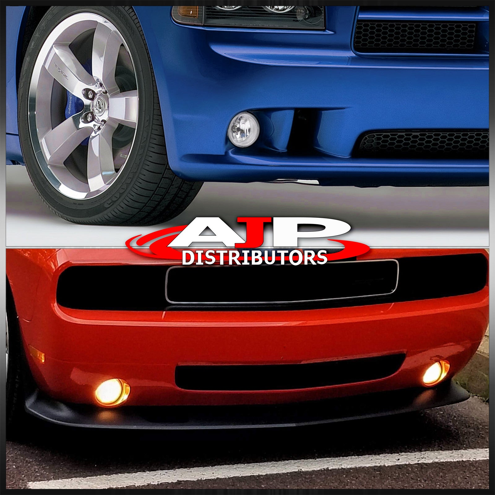 Dodge Charger 2006-2009 / Challenger 2008-2010 Front Fog Lights Clear Len (Includes Switch & Wiring Harness)