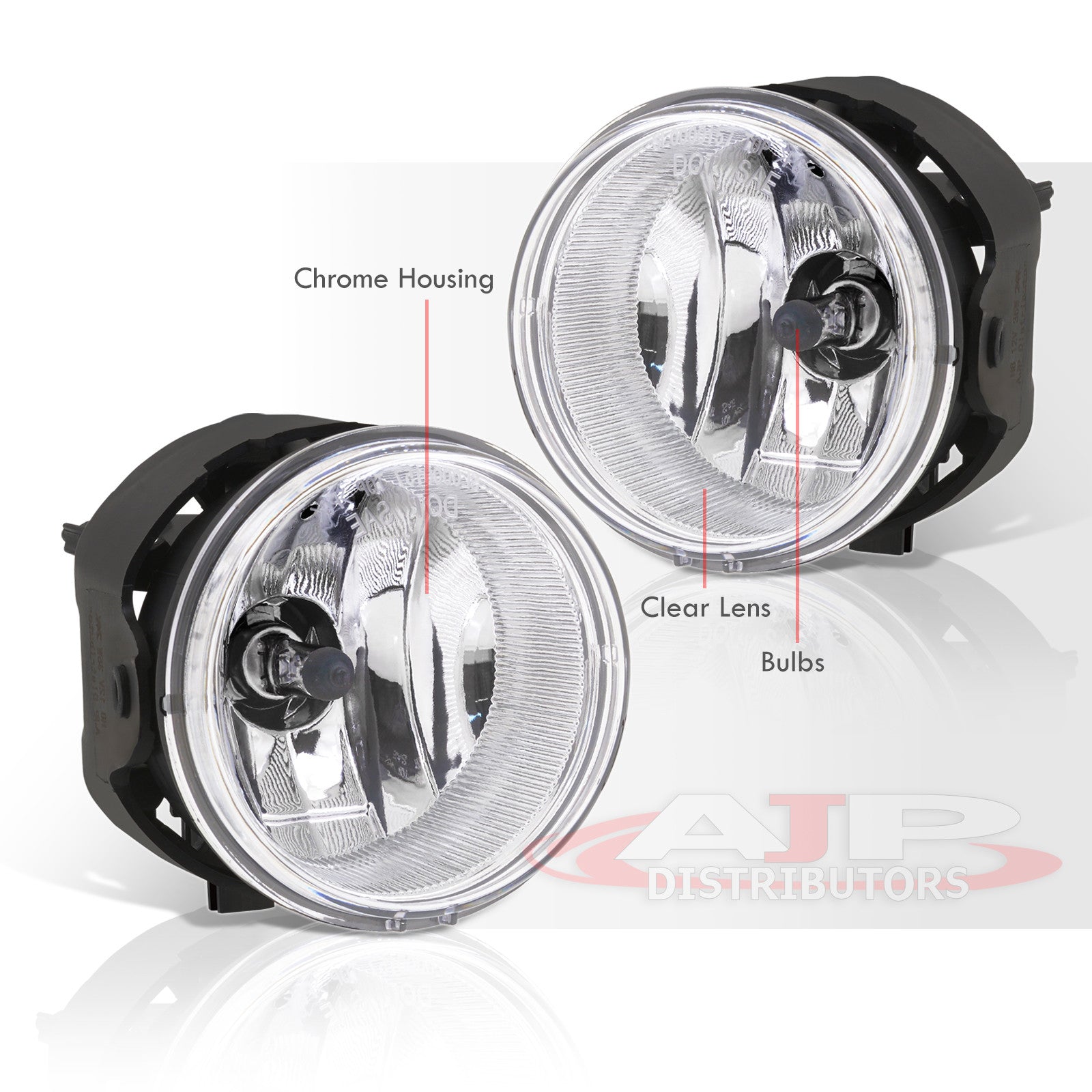 Dodge Charger 2006-2009 / Challenger 2008-2010 Front Fog Lights Clear Len (Includes Switch & Wiring Harness)