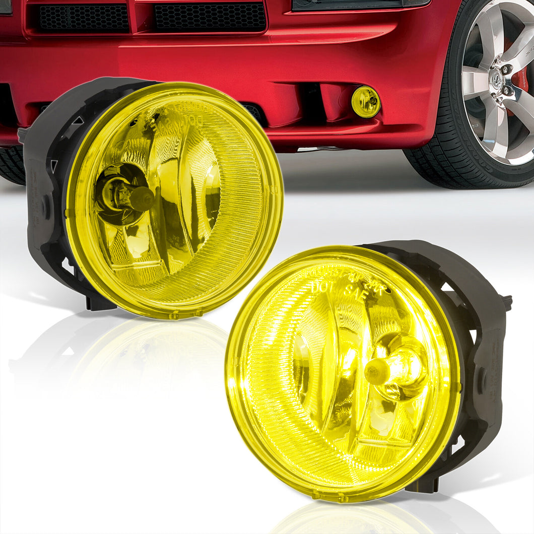 Dodge Charger 2006-2009 / Challenger 2008-2010 Front Fog Lights Yellow Len (Includes Switch & Wiring Harness)