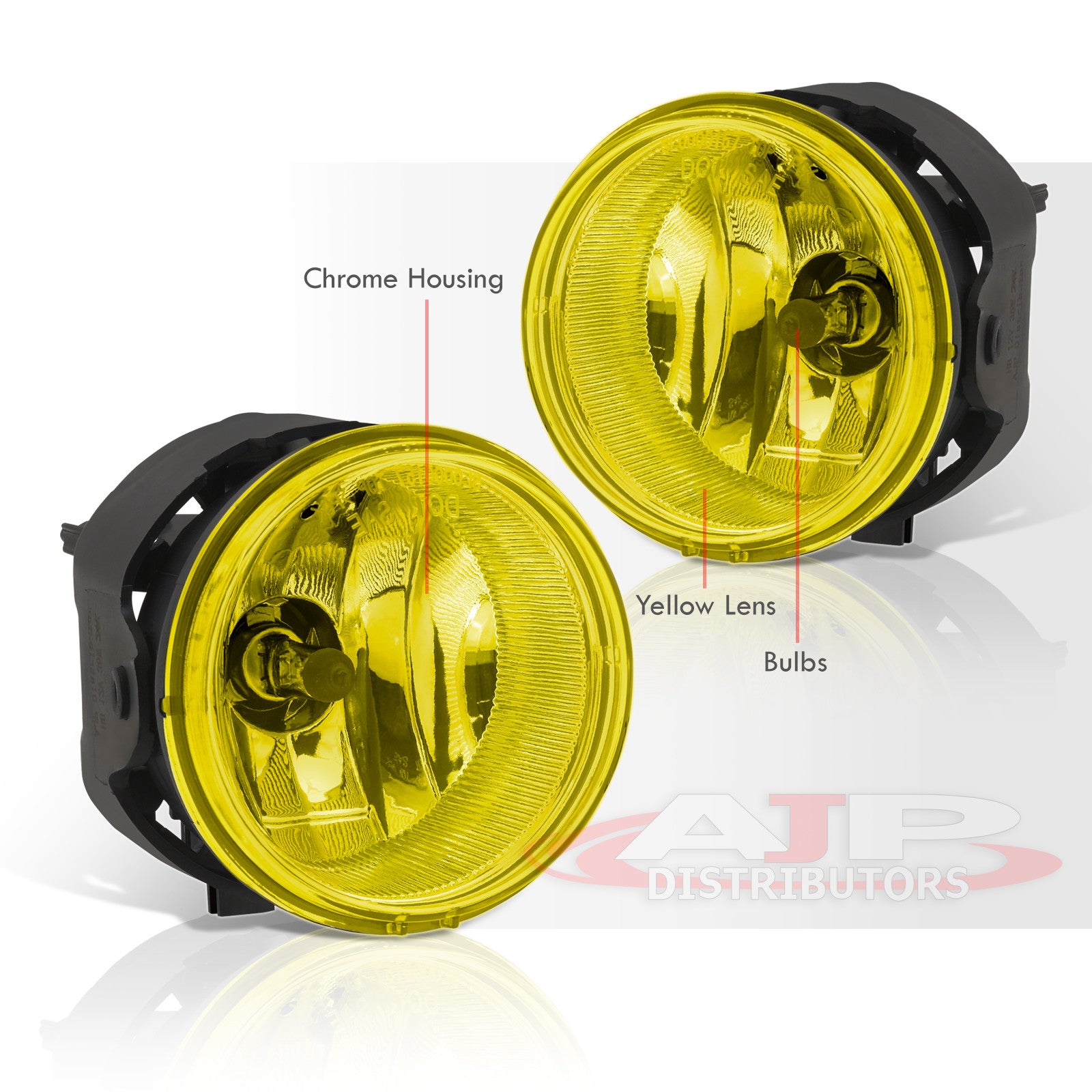 Dodge Charger 2006-2009 / Challenger 2008-2010 Front Fog Lights Yellow Len (Includes Switch & Wiring Harness)