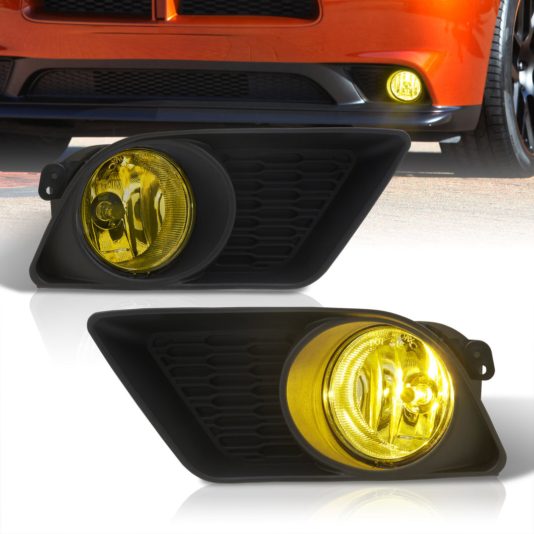 Dodge Charger (Not Compatible for SRT Models) 2011-2014 Front Fog Lights Yellow Len (No Switch & Wiring Harness)