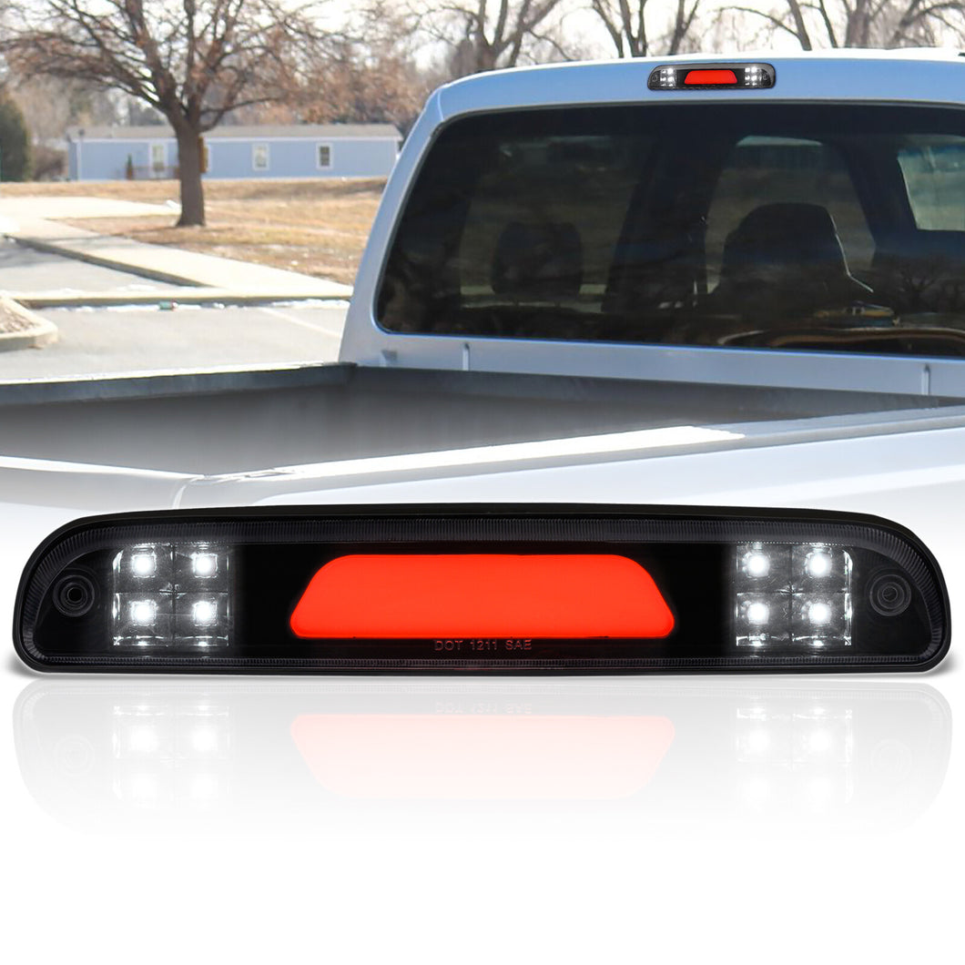 Ford F250 F350 F450 (Super Duty Models Only) 1999-2016 / Ford Ranger 1993-2011 / Mazda B2300 B2500 B300 B400 1995-2003 LED Bar 3rd Brake Light Black Housing Smoke Len (Version 2)