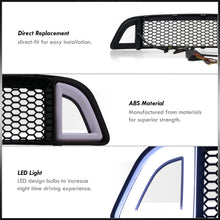 Load image into Gallery viewer, For 2013-2014 Ford Mustang S197-II Facelifted (Will Not Fit Shelby Models) Front Upper Honeycomb Mesh Grille with Sequential LED DRL Accent Vent Lights
