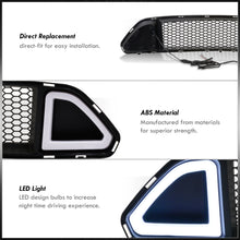 Load image into Gallery viewer, For 2015-2017 Ford Mustang S550 Front Upper Honeycomb Mesh Grille with LED DRL Accent Vent Lights
