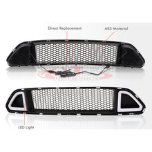 Load image into Gallery viewer, For 2015-2017 Ford Mustang S550 Front Upper Honeycomb Mesh Grille with LED DRL Accent Vent Lights
