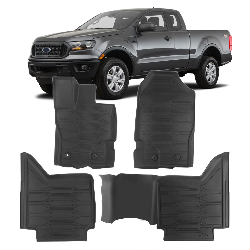 Ford Ranger Crew Cab 2019-2022 All Weather Guard 3D Floor Mat Liner