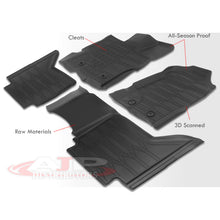 Load image into Gallery viewer, Ford Ranger Crew Cab 2019-2022 All Weather Guard 3D Floor Mat Liner
