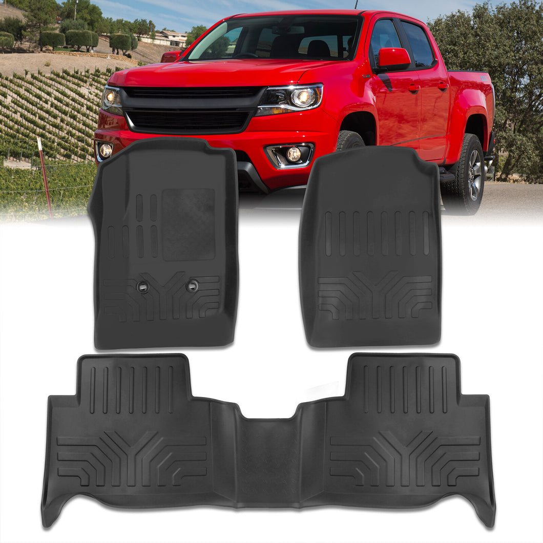 Chevrolet Colorado 2015-2022 / GMC Canyon 2015-2022 All Weather Guard 3D Floor Mat Liner (Crew Cab Models Only)