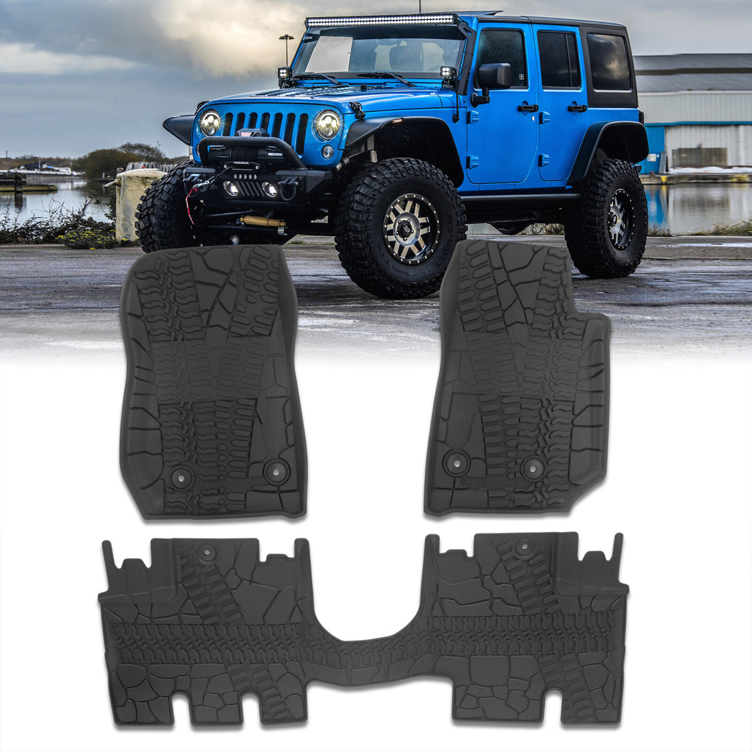 Jeep Wrangler JK 4-Door 2014-2018 All Weather Guard 3D Floor Mat Liner