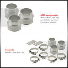Load image into Gallery viewer, For 2006-2010 Volkswagen VW Golf GTI Jetta / Audi A3 Tube &amp; Fin Turbo Intercooler FMIC + Piping Kit Blue Couplers - 2.0L 2.0T FSi Mk5 Mk6 07 08 09

