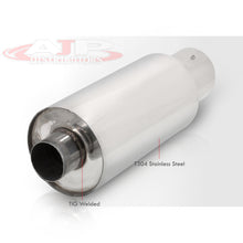 Load image into Gallery viewer, Universal 2.5&quot; Inlet / 4&quot; Straight Tip N1 Style Stainless Steel Exhaust Muffler Chrome
