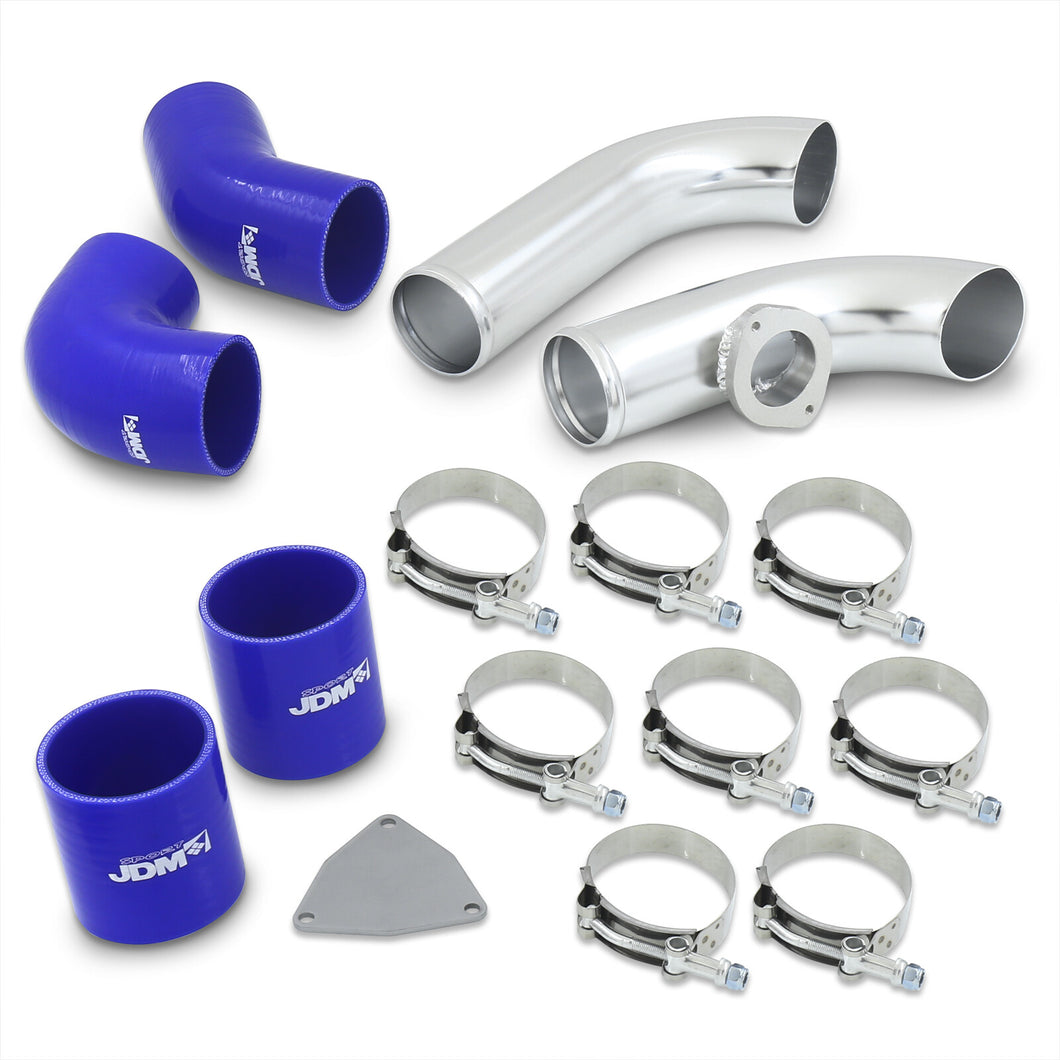 Dodge Neon SRT-4 2003-2005 Bolt-On Aluminum Polished Piping Kit with Type-RS / Type-S BOV Flange + Blue Couplers
