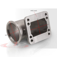 Load image into Gallery viewer, Universal 2.5&quot; T3 T4 Turbo V-Band 90 Degree Elbow Adapter Flange Cast
