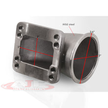 Load image into Gallery viewer, Universal 3.0&quot; T3 T4 Turbo V-Band 90 Degree Elbow Adapter Flange Cast
