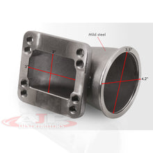Load image into Gallery viewer, Universal 3.5&quot; T3 T4 Turbo V-Band 90 Degree Elbow Adapter Flange Cast
