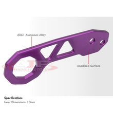 Load image into Gallery viewer, Universal 10mm Rear Tow Hook Kit Purple (Pass-JDM Style)
