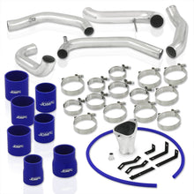 Load image into Gallery viewer, Mazda RX7 FC3S 1986-1991 Single Turbo Bolt-On Aluminum Polished Piping Kit + Blue Couplers
