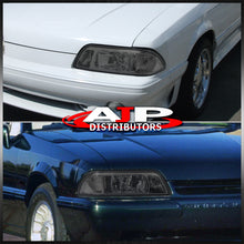 Load image into Gallery viewer, Ford Mustang 1987-1993 1 Piece Style Headlights + Corners Chrome Housing Smoke Len Clear Reflector
