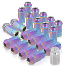 Load image into Gallery viewer, JDM Sport Universal 12 x 1.50 Lug Nuts Neo Chrome (20 Pieces)
