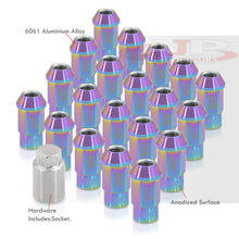 Load image into Gallery viewer, JDM Sport Universal 12 x 1.50 Lug Nuts Neo Chrome (20 Pieces)
