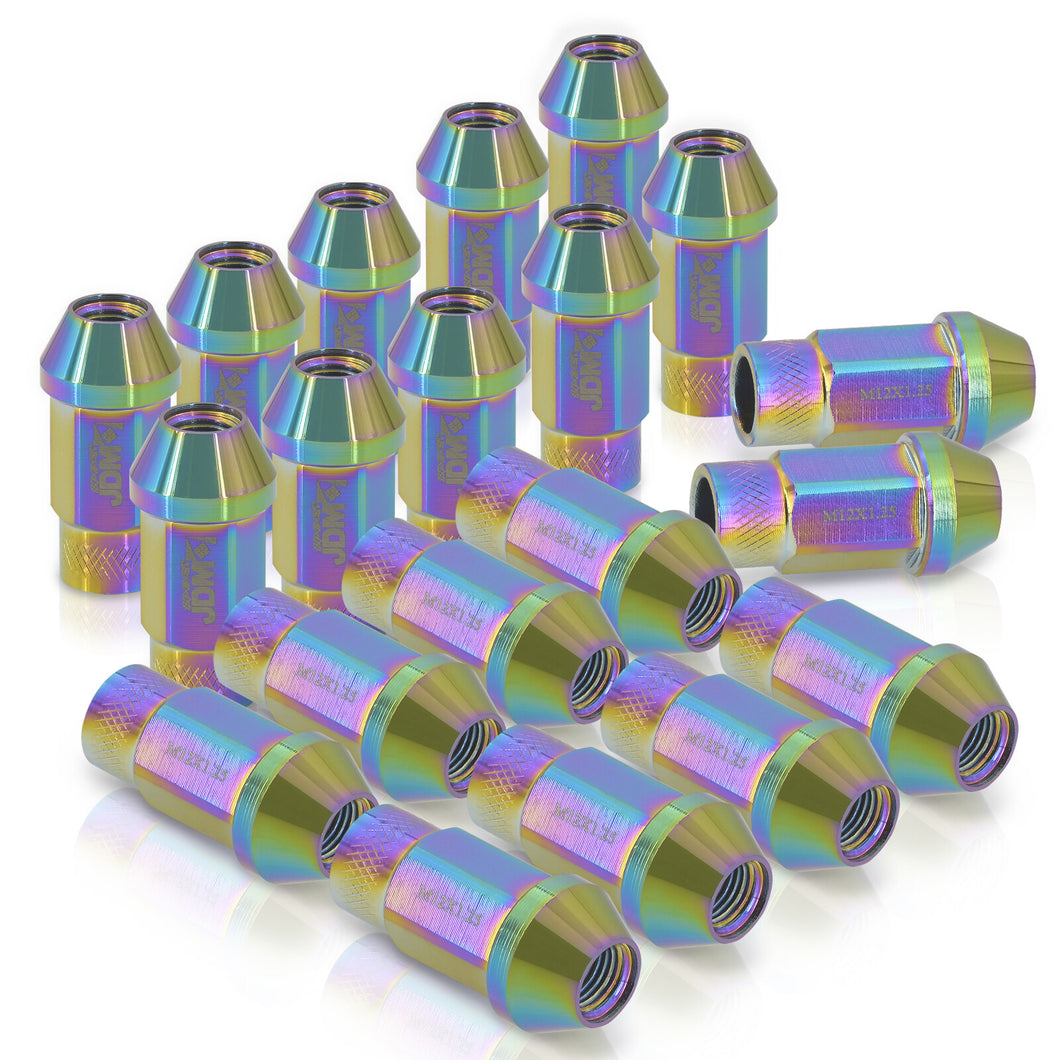 JDM Sport Universal 12 x 1.25 Lug Nuts Neo Chrome (20 Pieces)