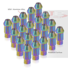 Load image into Gallery viewer, JDM Sport Universal 12 x 1.25 Lug Nuts Neo Chrome (20 Pieces)
