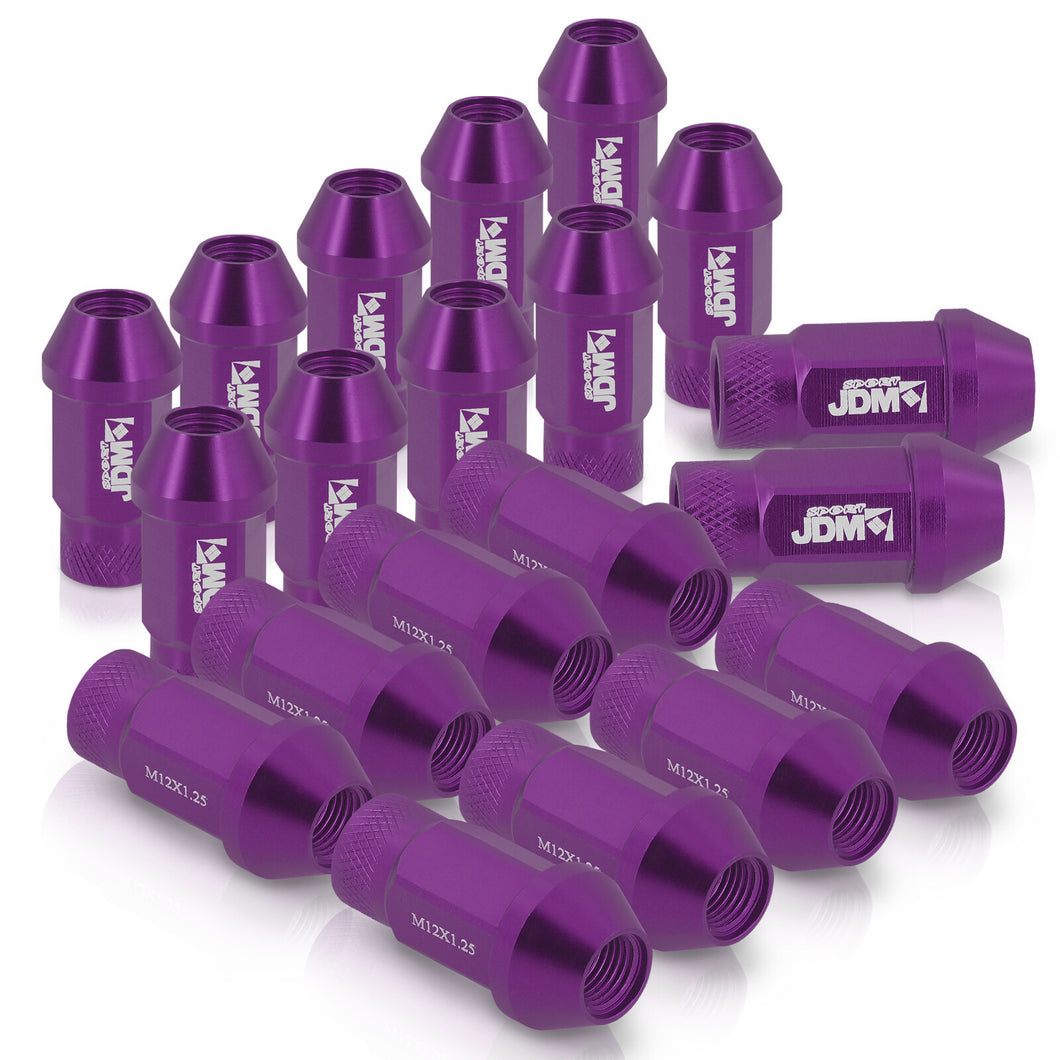 JDM Sport Universal 12 x 1.25 Lug Nuts Purple (20 Pieces)