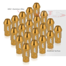 Load image into Gallery viewer, JDM Sport Universal 12 x 1.25 Lug Nuts Gold (20 Pieces)
